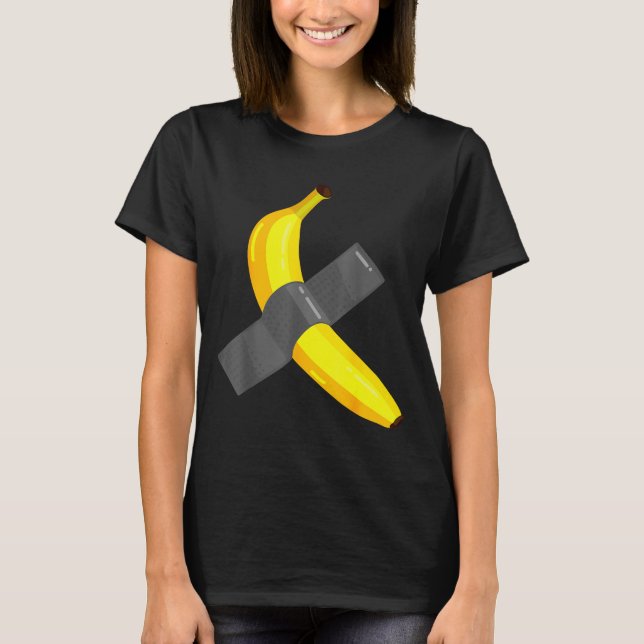 Camiseta Banana Duct Taped To Wall Art Christmas Pajama Nye (Frente)