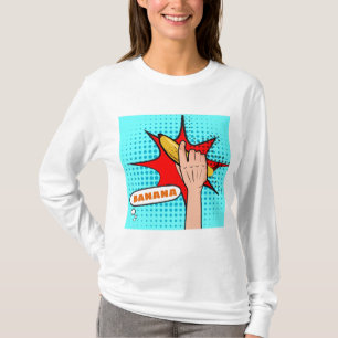 Camiseta Banana em Estilo de Quadrinhos de Arte Pop Retrô