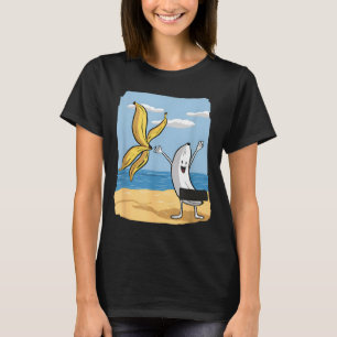 Camiseta Banana Engraçada Jogando Casca Fora Dia dos Pais
