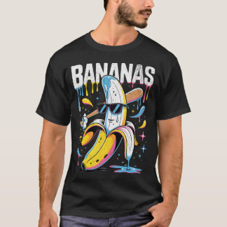 Camiseta Banana Engraçado Beisebol Gotejamento Jovens Menin