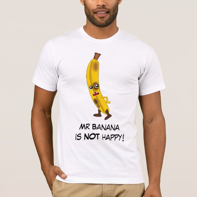 Camiseta Banana: Fruta ruim com slogan personalizável (Frente)