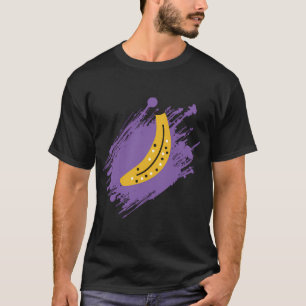 Camiseta Banana (Fundo Roxo),Padrão,Banana Múltipla