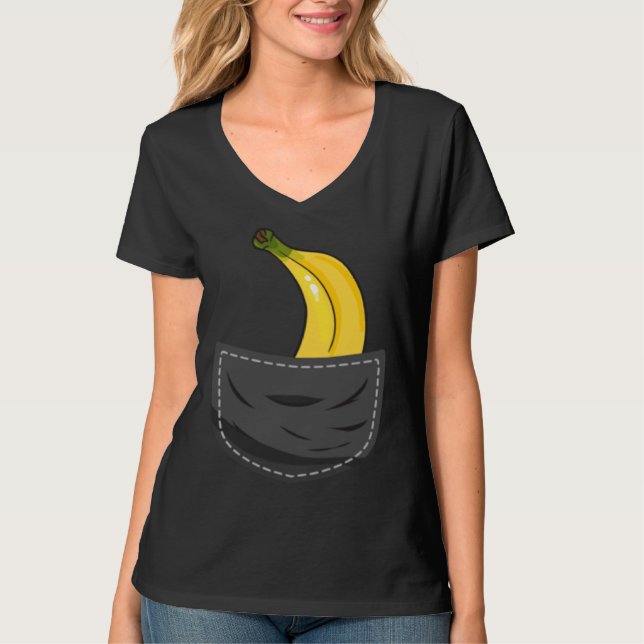 Camiseta Banana In Pocket Graphic Fruit Vegan Veggie Health (Frente)