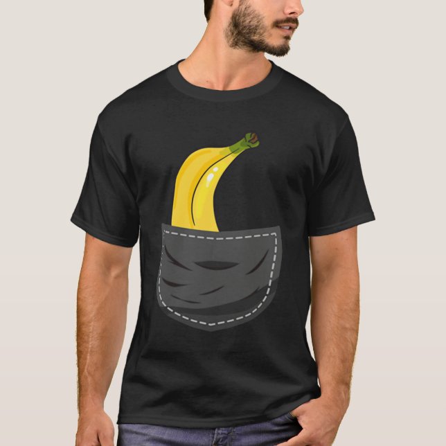 Camiseta Banana In Pocket Graphic Fruit Vegan Veggie Health (Frente)