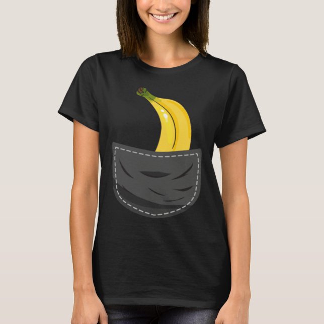 Camiseta Banana In Pocket Graphic Fruit Vegan Veggie Health (Frente)