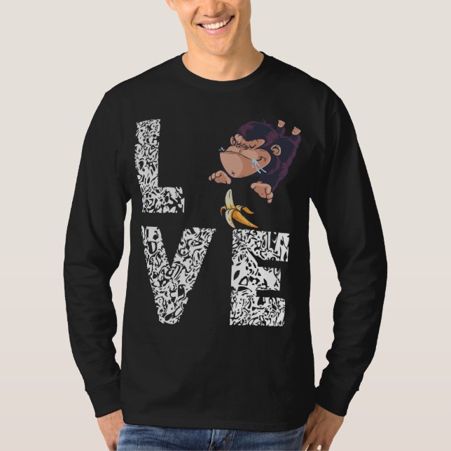 Camiseta Banana Lover Funny Monkey Tropical Summer Fruta Lo (Frente)