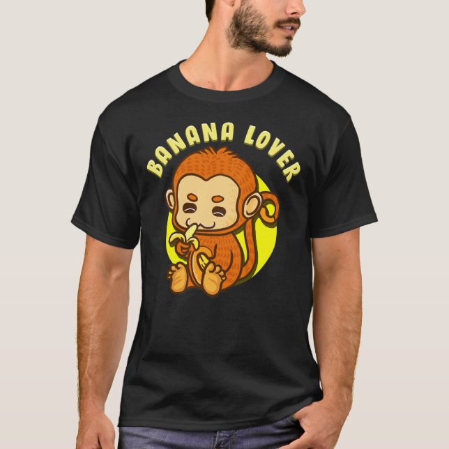 Camiseta Banana Lover Monkey Eating a Banana Funny Humor (Frente)