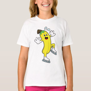 Camiseta Banana na patinação no gelo com skates de gelo.PNG