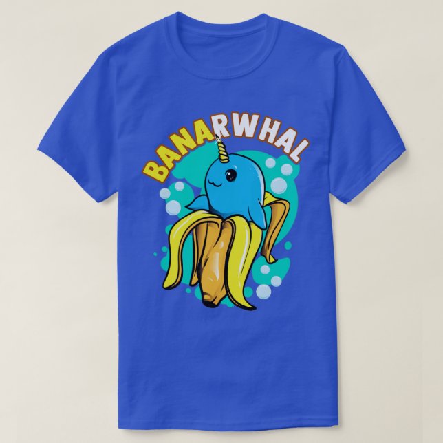 Camiseta Banana Narwhal Comidas Engraçadas (Frente do Design)