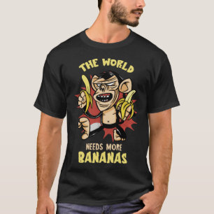 Camiseta Banana O Mundo Precisa Da Comida Vegan Summer Frui