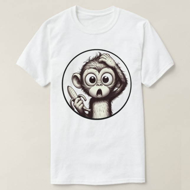 Camiseta Banana Peel Crisis Monkey Tee (Frente do Design)