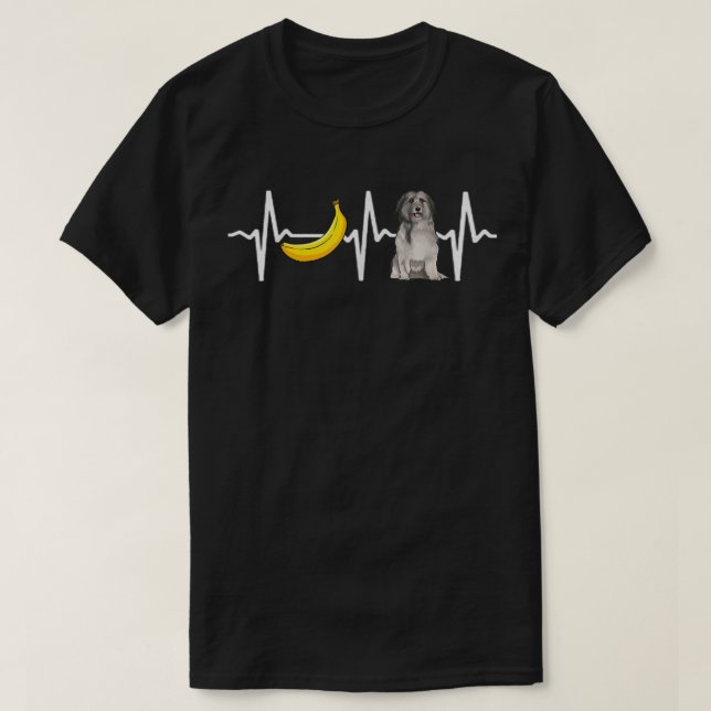Camiseta Banana Pyrenean Shepherd Heartbeat Lover  (Frente do Design)