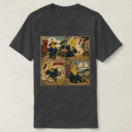 Camiseta Banana Ronin Slip — Tira Cômica Divertida de Bushi