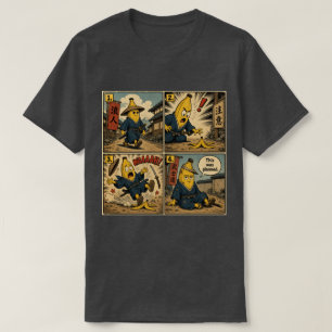 Camiseta Banana Ronin Slip — Tira Cômica Divertida de Bushi