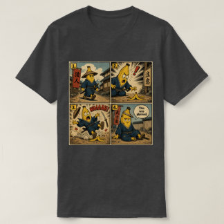 Camiseta Banana Ronin Slip — Tira Cômica Divertida de Bushi