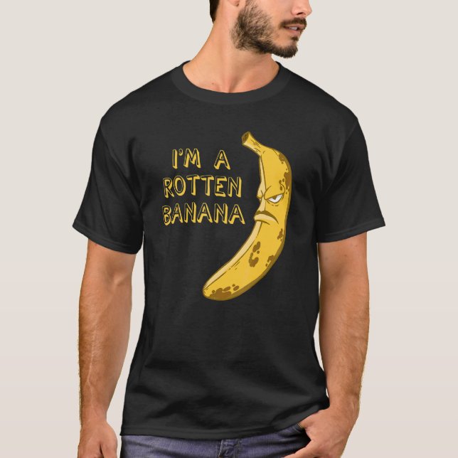 Camiseta Banana Rotten Castanho Espantado Fruta (Frente)
