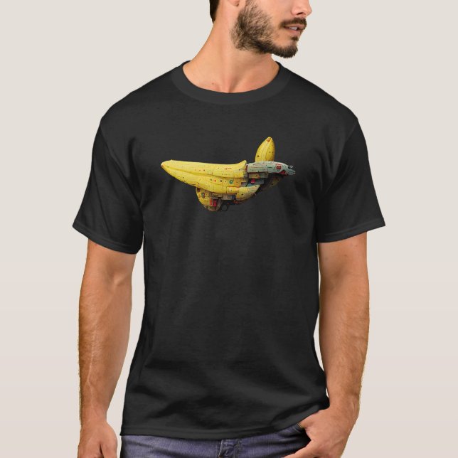 Camiseta Banana Spaceship Galaxy Art (Frente)