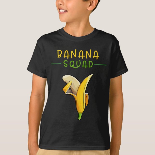 Camiseta Banana Squad Engraçado Dabbing Banana Comida & Dab (Frente)