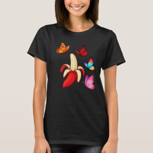 Camiseta Banana Surrealista e Borboletas