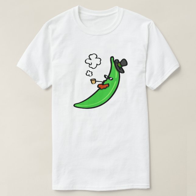 Camiseta Banana verde engraçada dos t-shirt | do Dia de São (Frente do Design)