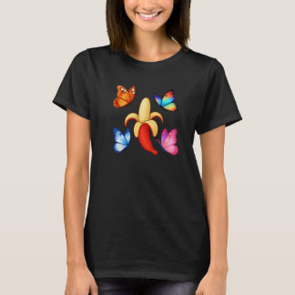 Camiseta Banana with Colorful Butterflies