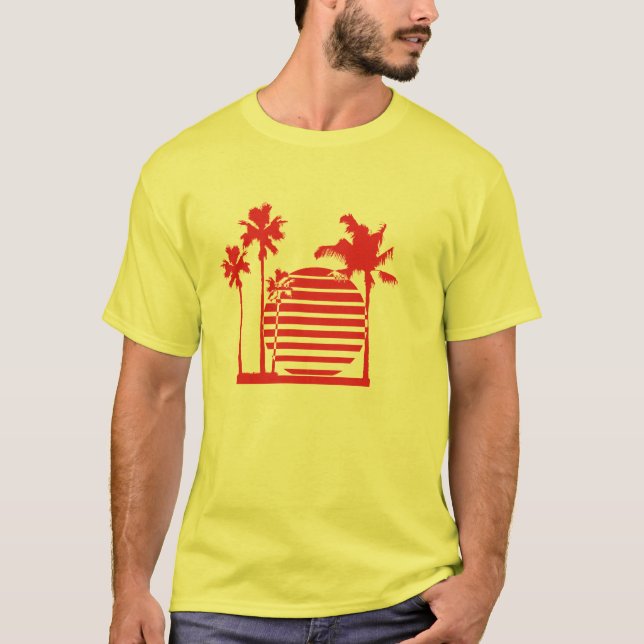 Camiseta bananaharvest - Palm sun (Frente)