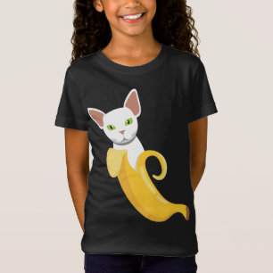Camiseta Bananas Cat I Banana Frutas saudáveis Fruta amarel
