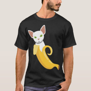 Camiseta Bananas Cat I Banana Frutas saudáveis Fruta amarel