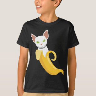 Camiseta Bananas Cat I Banana Frutas saudáveis Fruta amarel
