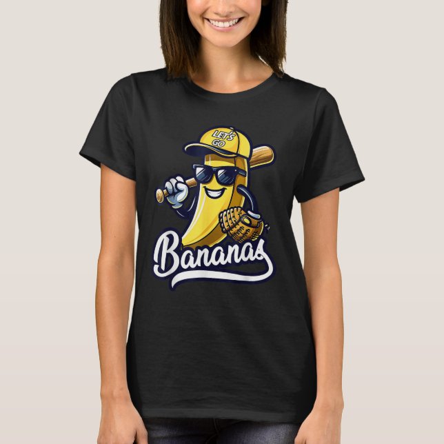 Camiseta Bananas Cujas Orgulhosas Nome Gráfico Bananas Love (Frente)