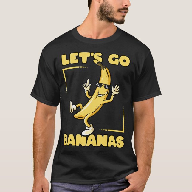 Camiseta Bananas de vamos vão Legal Bananas de Gato com Ócu (Frente)