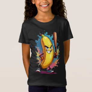 Camiseta Bananas Engraçadas de Beisebol em Cartoon – Esport