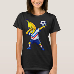 Camiseta Bananas engraçados fazendo dab Soccer Jogador Fute