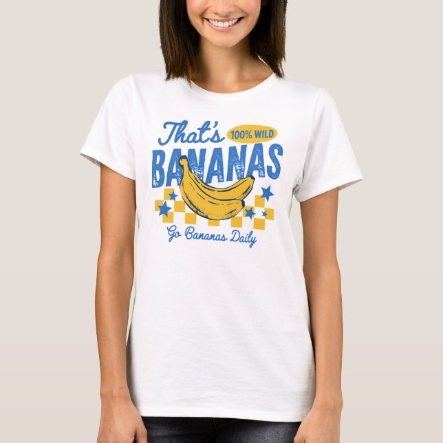 Camiseta Bananas Retrô Citação Divertida (Frente)