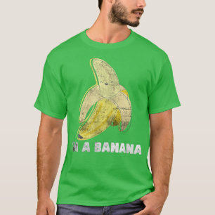 Camiseta Bananas sobrevoam Frutas saudáveis Vegetariana Eu 