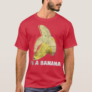 Camiseta Bananas sobrevoam Frutas saudáveis Vegetariana Eu