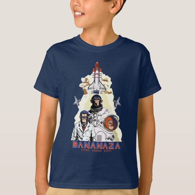 Camiseta BANANAZA: Equipe do Macaco Espacial (Frente)