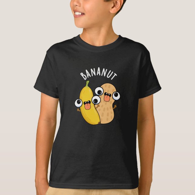 Camiseta Bananut Funny Fruta Banana Pun Dark BG (Frente)