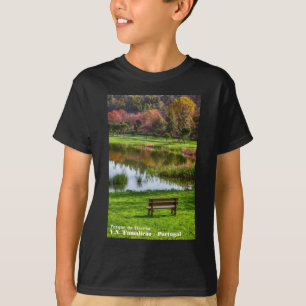 Camiseta Banco de jardim com vista para o lago/lago