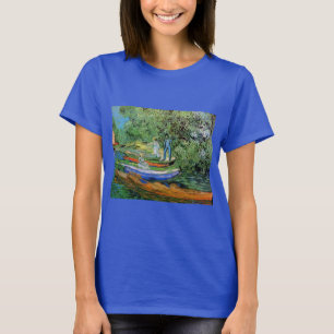 Camiseta Banco do Oise em Auvers por Vincent van Gogh