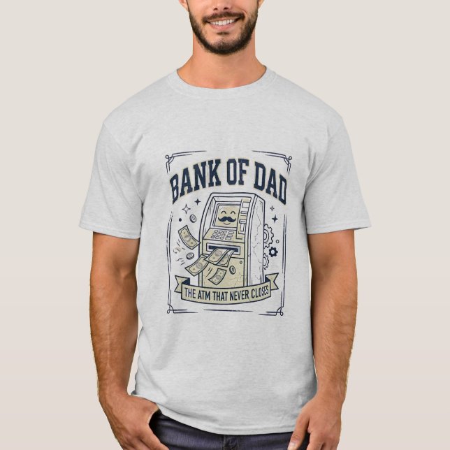 Camiseta Banco do Papai O Caixa Eletrônico Que Nunca Fecha  (Frente)