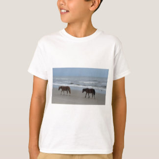 Camiseta Bancos exteriores dos cavalos selvagens