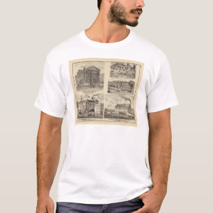 Camiseta Bancos, residências e cervejarias em Shawneetown