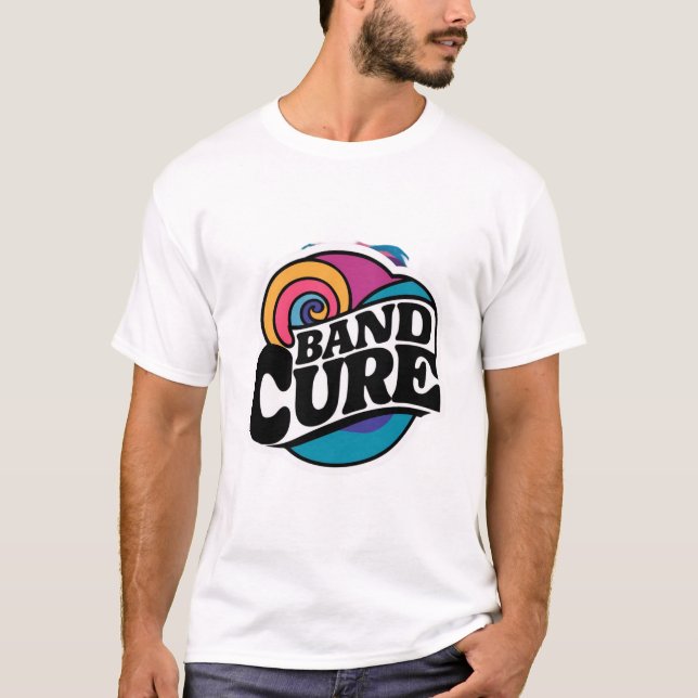 Camiseta Band Cure Sticker (Frente)