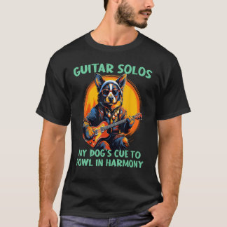 Camiseta Banda Bela de Cachorro com Violão elétrico para An