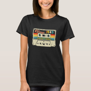 Camiseta Banda Cassete Retro Vintage 1943 Aniversário