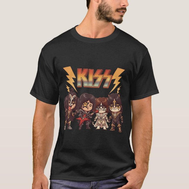 Camiseta Banda Chibi KISS (Frente)