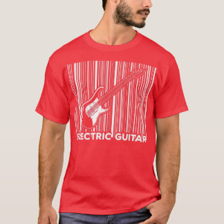 Camiseta Banda Código de Barras Músico EGuitar GuitaristEle