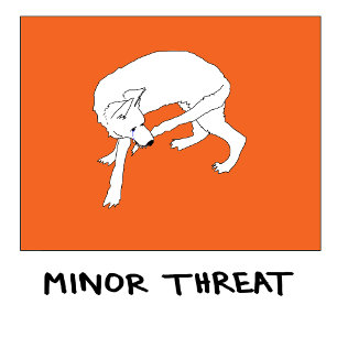 Camiseta Banda de autosabotagem de ameaça menor, saia Unise