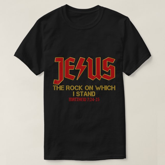 Camiseta Banda de Christian Jesus Rock Matthew 724 Retro Vi (Frente do Design)